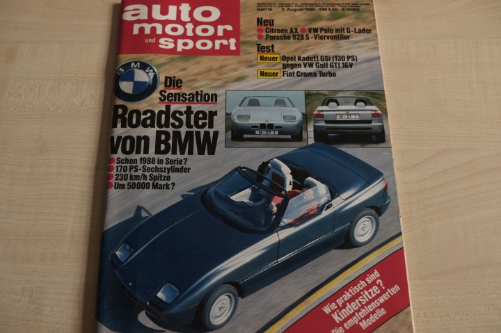 Deckblatt Auto Motor und Sport (16/1986)